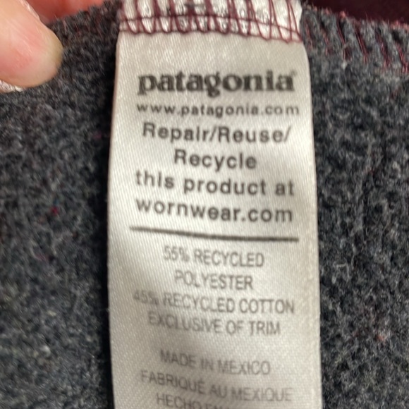 Patagonia Sweatshirt Hoodie Uprisal Small regular fit women's maroon - Picture 9 of 10